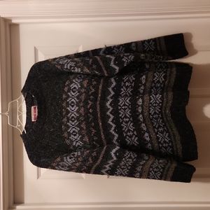 Oversized ski sweater - blues/grays
